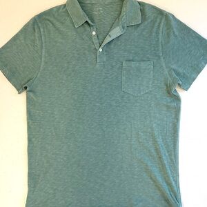 J. Crew Green Polo Shirt Classic Cotton Blend